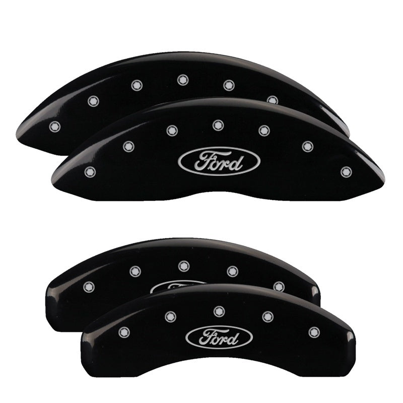 MGP Caliper Covers 4 Logo - MGP 4 Caliper Covers Engraved Front & Rear Oval logo/Ford Black finish silver ch