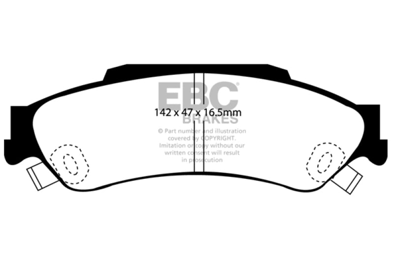 EBC Greenstuff Brake Pad Sets - EBC 98-05 Chevrolet Blazer 4.3 2WD Greenstuff Rear Brake Pads
