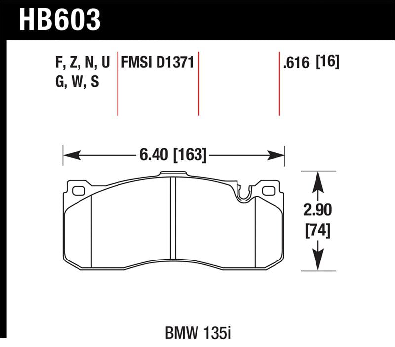 HAWK HT-10 Brake Pad Sets - Hawk BMW 135i HT-10 Race Front Brake Pads