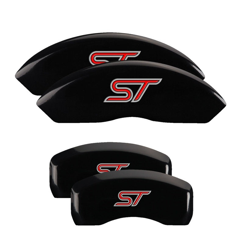 MGP Caliper Covers 4 Logo - MGP 4 Caliper Covers Engraved Front & Rear No bolts/ST Black finish silver ch
