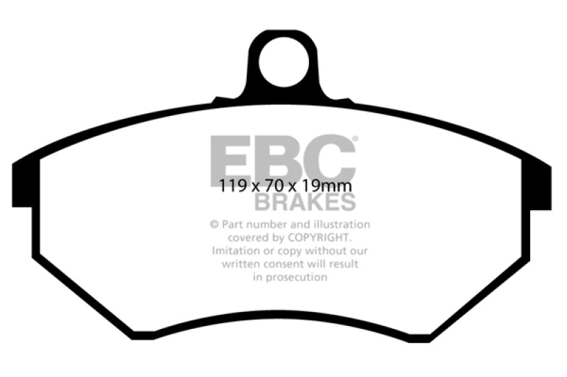 EBC Redstuff Brake Pad Sets - EBC 89-93 Volkswagen Corrado 1.8 Supercharged Redstuff Front Brake Pads