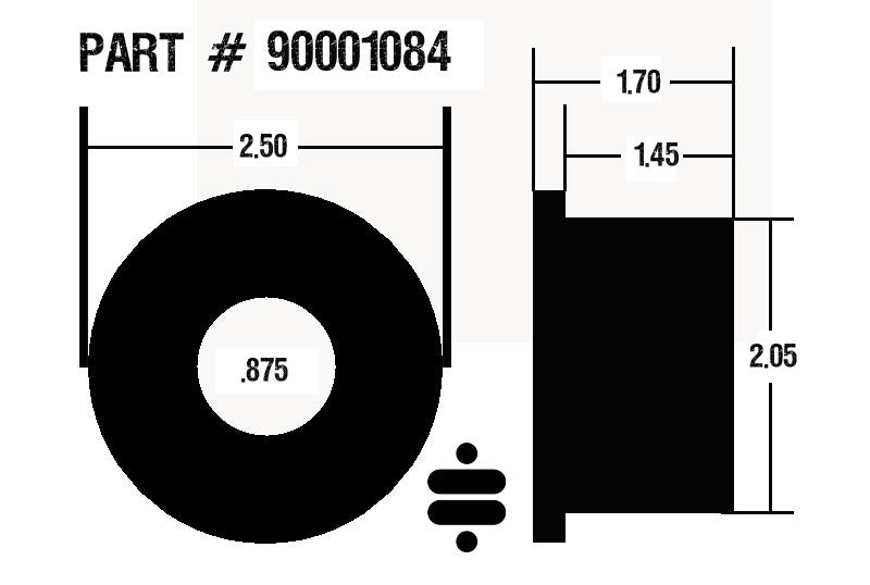 RID Bushings - Half - Ridetech 1.7in Wide Poly Bushing 7/8in ID