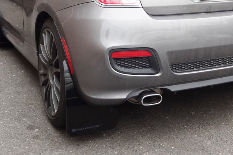 RAL UR Blk Flap/Grey Logo - Rally Armor 12-18 Fiat 500 Black UR Mud Flap w/Grey Logo