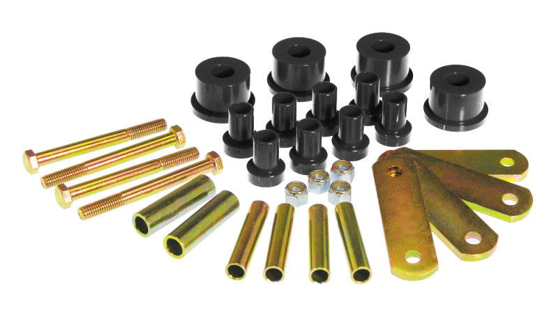 PRO Spring/Shackle Bush- Blk - Prothane 65-76 Chrysler A Body HD Spring & Shackles Bushings - Black