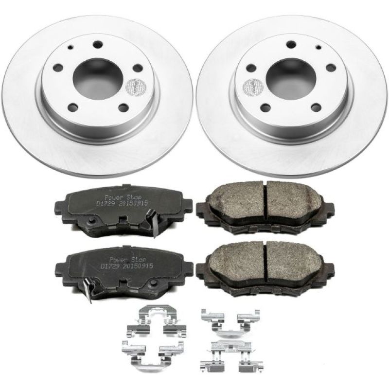 PSB Z17 Evolution Coated Kit - Power Stop 14-16 Mazda 3 Rear Z17 Evolution Geomet Coated Brake Kit