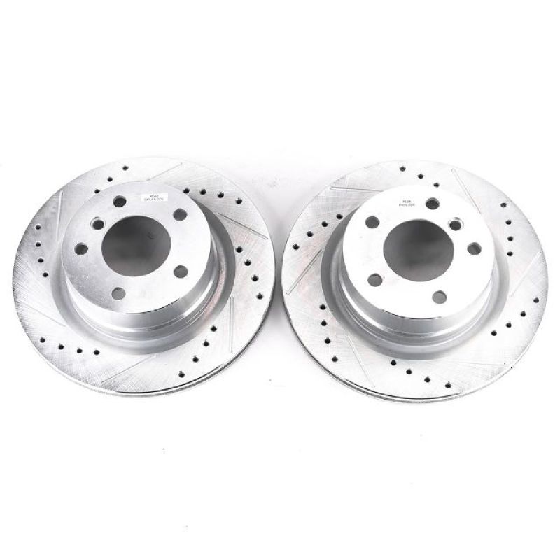 PSB Evolution Drill/Slot Rotor - Power Stop 08-13 BMW 128i Rear Evolution Drilled & Slotted Rotors - Pair