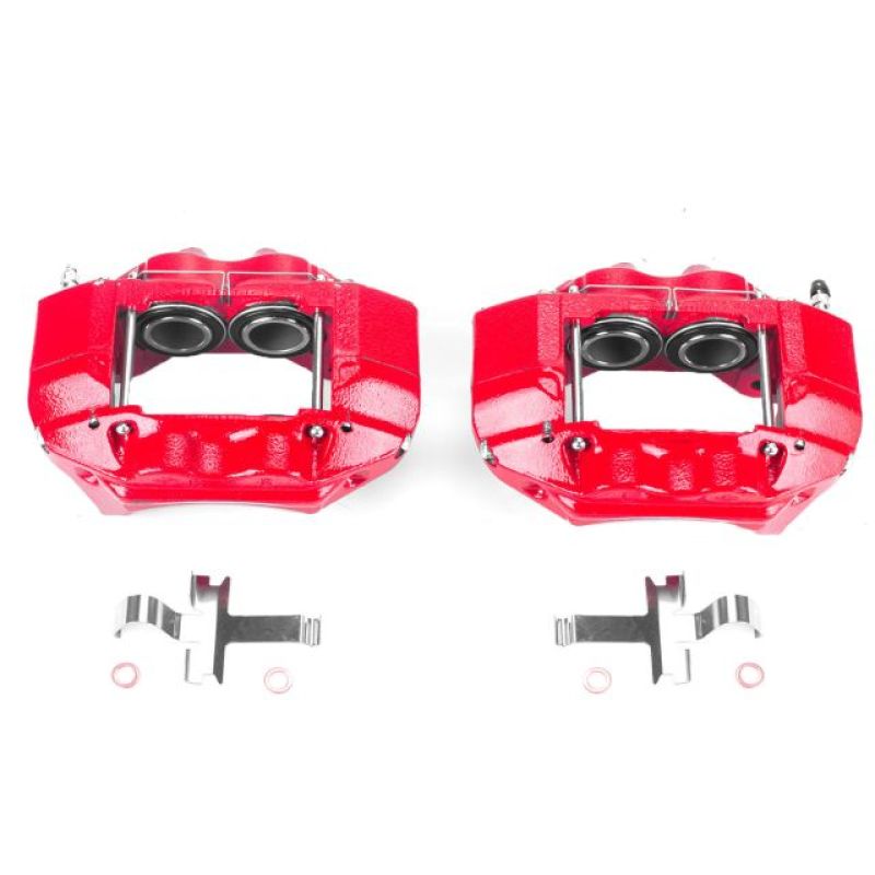 PSB Red Calipers - Power Stop 96-02 Toyota 4Runner Front Red Calipers w/o Brackets - Pair