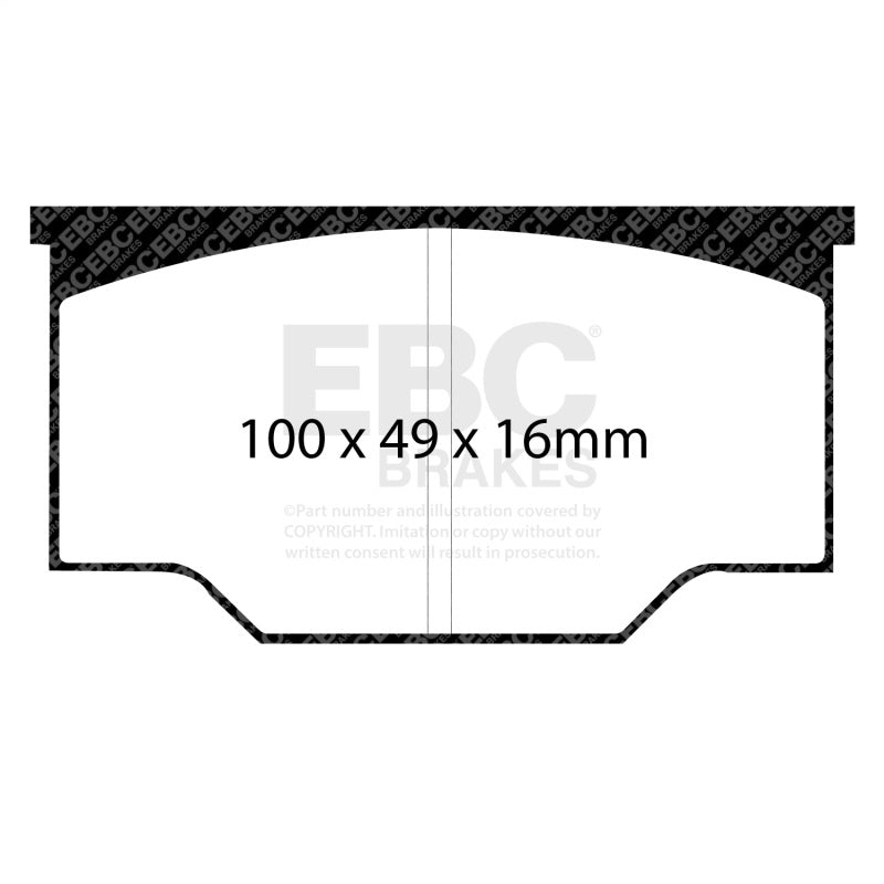 EBC Yellowstuff Brake Pad Sets - EBC Alcon A-Type Yellowstuff Brake Pads