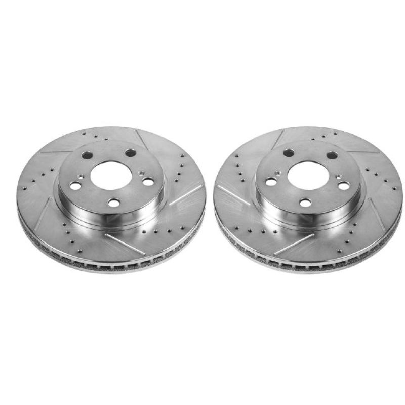 PSB Evolution Drill/Slot Rotor - Power Stop 11-17 Lexus CT200h Front Evolution Drilled & Slotted Rotors - Pair