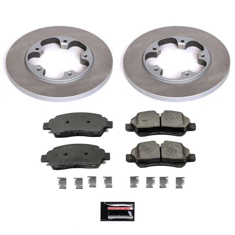 PSB Semi-Coated Rotor Kits - Power Stop 15-19 Ford Transit-350 Rear Semi-Coated Rotor Kit