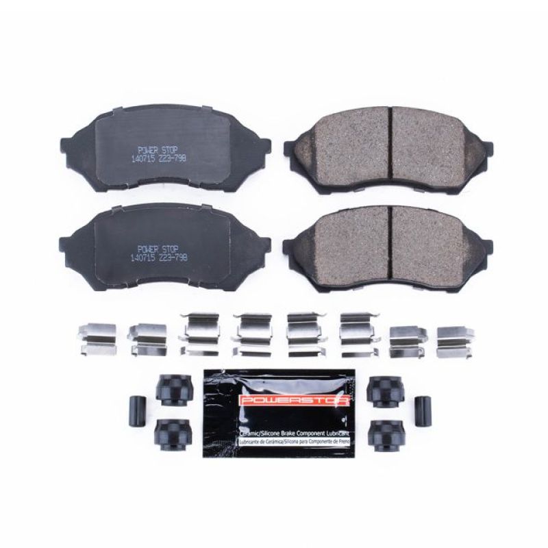 PSB Z23 Evolution Brake Pads - Power Stop 99-01 Mazda Protege Front Z23 Evolution Sport Brake Pads w/Hardware