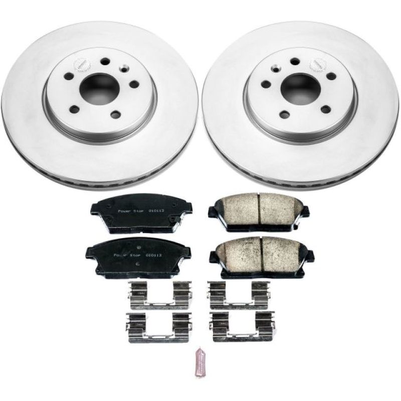 PSB Z17 Evolution Coated Kit - Power Stop 13-18 Buick Encore Front Z17 Evolution Geomet Coated Brake Kit