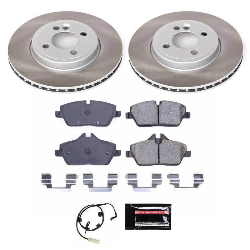 PSB Semi-Coated Rotor Kits - Power Stop 07-10 Mini Cooper Front Semi-Coated Rotor Kit