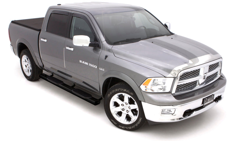 LND Nerf Bars - Black - Lund 07-17 Chevy Silverado 1500 Ext. Cab 6in. Oval Straight Black Nerf Bars - Black