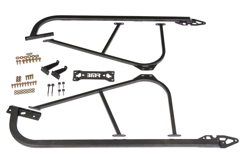 BMR Subframe Connectors - BMR 08-17 Challenger Bolt-On Subframe Connectors - Black Hammertone