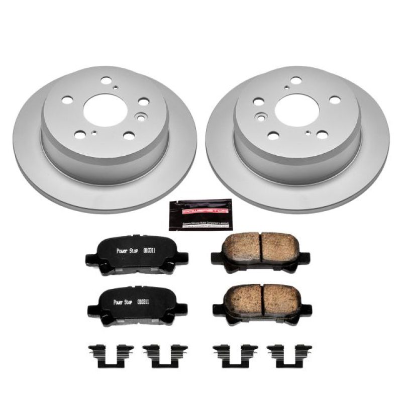PSB Z17 Evolution Coated Kit - Power Stop 05-07 Toyota Avalon Rear Z17 Evolution Geomet Coated Brake Kit
