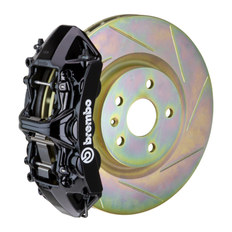 BRB Big Brake Kits - Brembo 10-15 Camaro V6 Front GT BBK 6 Piston Cast 355x32 1pc Rotor Slotted Type-1-Black