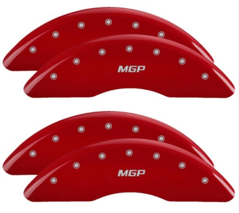 MGP Caliper Covers 4 Standard - MGP 4 Caliper Covers Front & Rear 2019+ Ram 2500/3500 Red Finish w/ MGP Logo