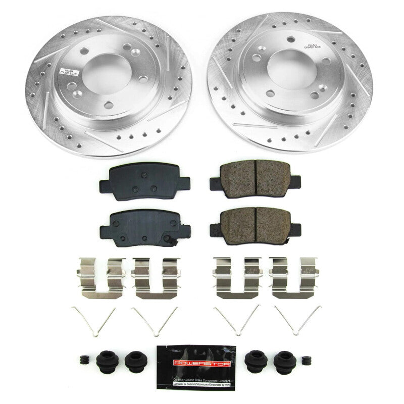 PSB Z23 Evolution Kit - Power Stop 21-23 Hyundai Elantra Rear Z23 Evolution Brake Kit