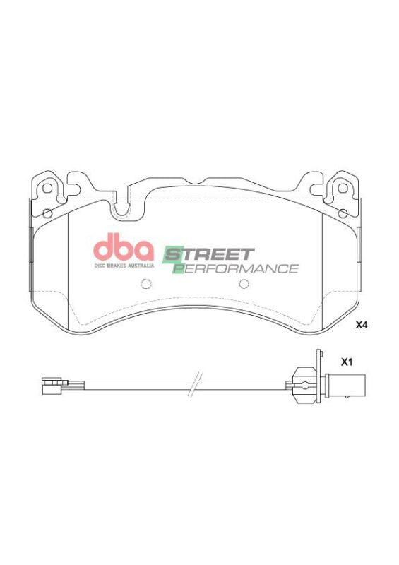 DBA SP Performance Brake Pads - DBA 15-18 Audi RS6 Quattro SP Performance Front Brake Pads