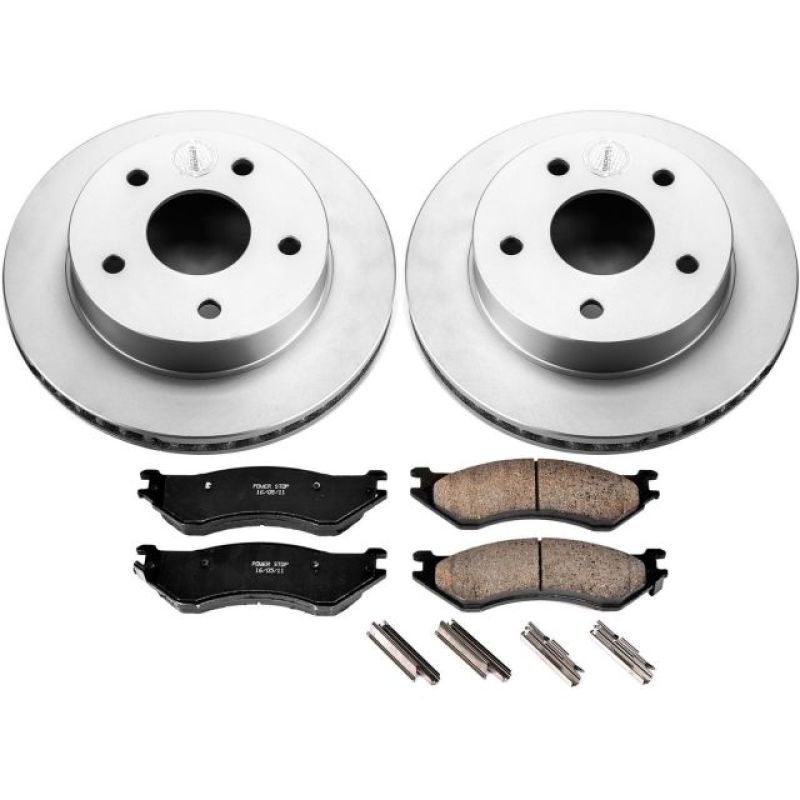 PSB Z17 Evolution Coated Kit - Power Stop 00-01 Dodge Ram 1500 Front Z17 Evolution Geomet Coated Brake Kit