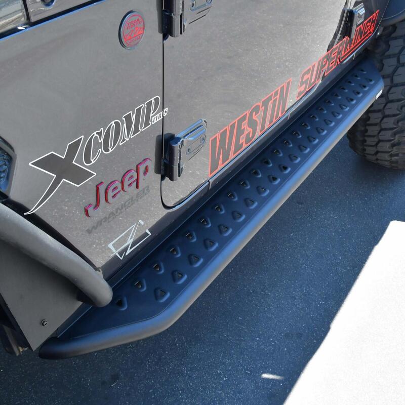 WES Running Boards - Outlaw - Westin 18-24 Jeep Wrangler (JL) Unlimited 4DR Outlaw Running Board - Textured Black