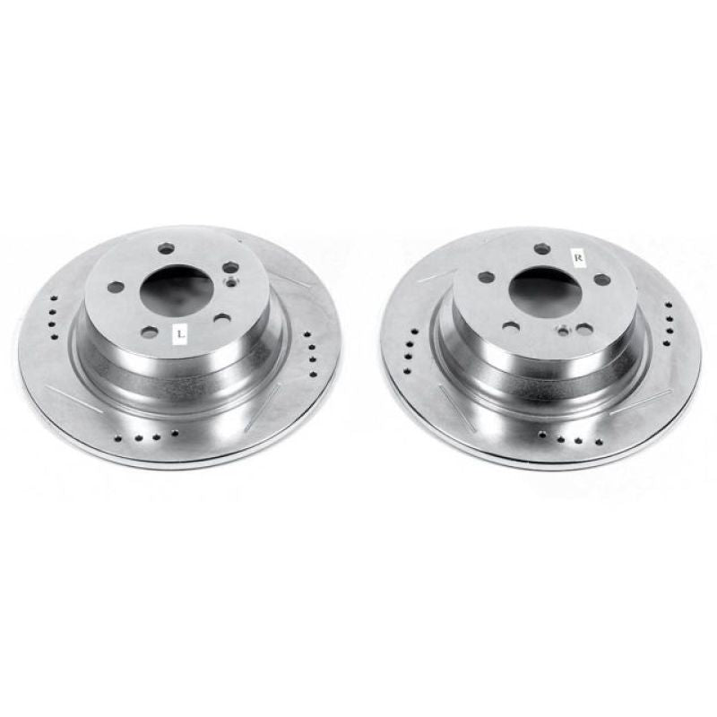PSB Evolution Drill/Slot Rotor - Power Stop 14-16 Mercedes-Benz E250 Rear Evolution Drilled & Slotted Rotors - Pair