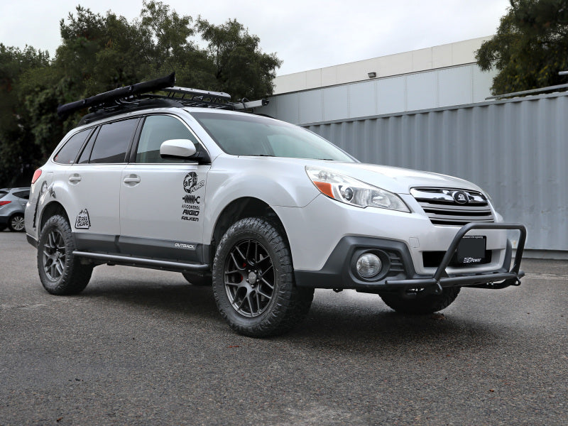 AFE Bumpers - aFe POWER 10-14 Subaru Outback H4 2.5L / H6 3.6L Terra Guard Bumper Front - Black