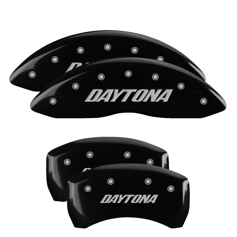 MGP Caliper Covers 4 Logo - MGP 4 Caliper Covers Engraved Front & Rear Daytona Black finish silver ch