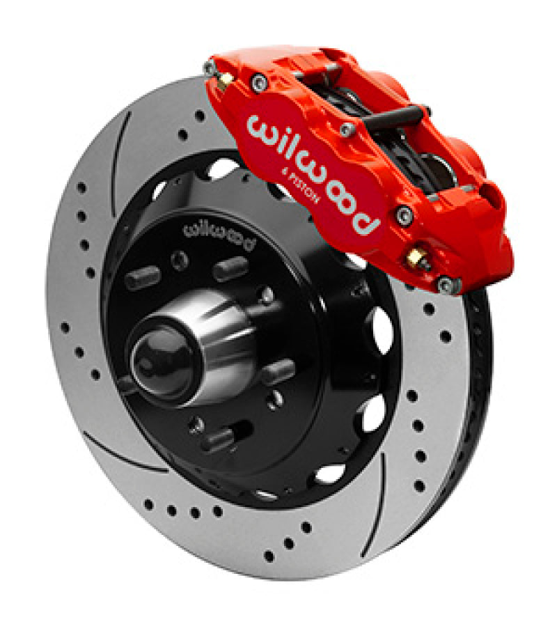 WIL Superlite Brake Kit - Wilwood Narrow Superlight 6R Front Truck Kit 14.00in Red 88-98 GMC Truck C1500/C2500
