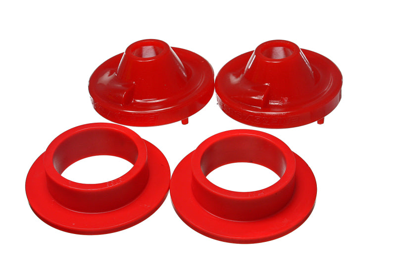 ES Spring Isolators - Red - Energy Suspension Rear Spring Isolator Set