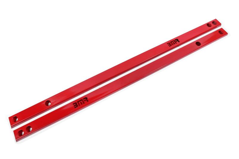 BMR Jacking Rails - BMR 15-20 S550 Mustang Chassis Jacking Rails (Shorter Tube) - Red