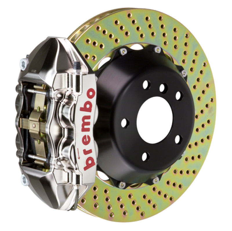 BRB Big Brake Kits - Brembo 08-13 M3 Rear GTR BBK 4 Piston Billet345x28 2pc Rotor Drilled- Nickel Plated