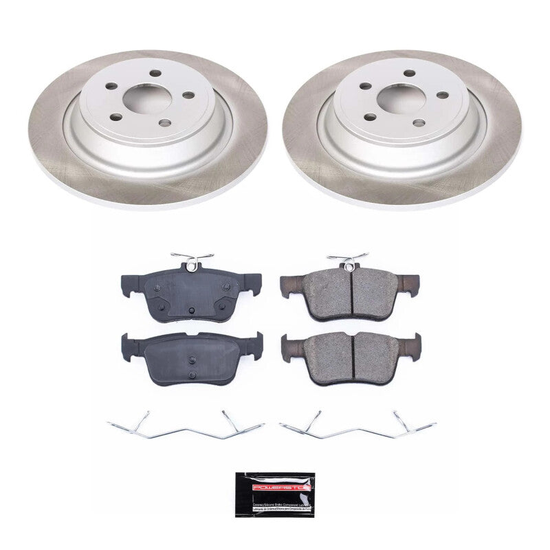 PSB Semi-Coated Rotor Kits - Power Stop 17-20 Lincoln MKZ Rear Semi-Coated Rotor Kit