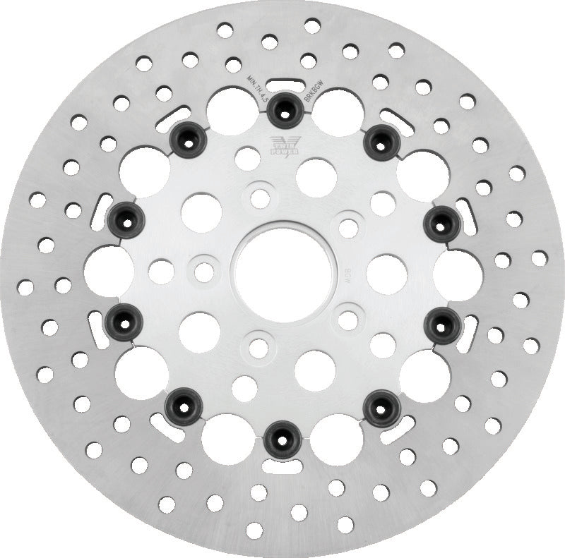 TWP Brake Rotors - Twin Power 84-17 Big Twin Exc 11.8 and Lug Mount 84-13 XL Front 11.5 Floating Rotor W/Holes Silver