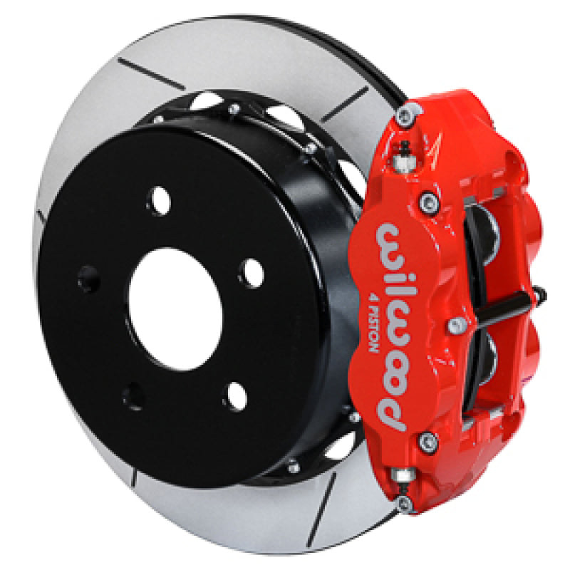 WIL Superlite Brake Kit - Wilwood 07-18 Jeep Wrangler Narrow Superlite 4R Rear Brake Kit Slotted 13.50in Rotor w/Lines - Red
