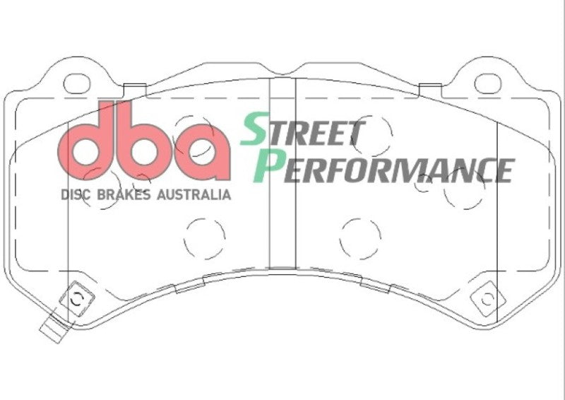 DBA SP Performance Brake Pads - DBA 07-22 Nissan GT-R R35 Front Street Performance Brake Pad Kit