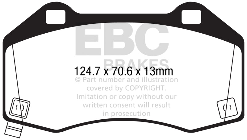 EBC Ultimax2 Brake Pad Sets - EBC 2017+ Fiat 124 Spider 1.4L Turbo Abarth Ultimax2 Front Brake Pads