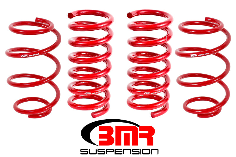 BMR Lowering Springs - BMR 15-17 S550 Mustang Performance Version Lowering Springs (Set Of 4) - Red