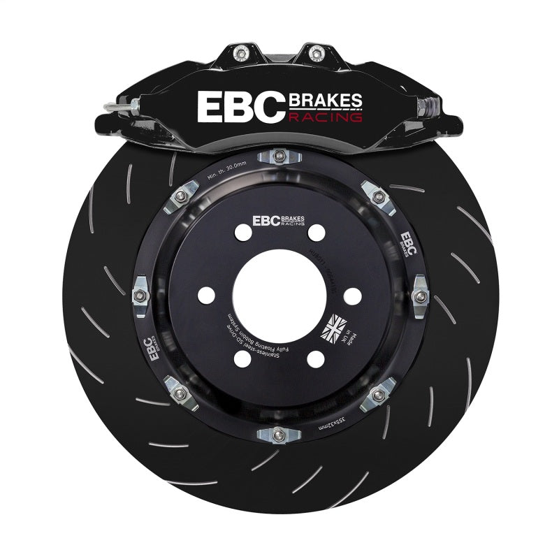EBC Apollo-6 Calipers - EBC Racing 17-22 Honda Civic Type-R (FK8) Black Apollo-6 Front Left Caliper