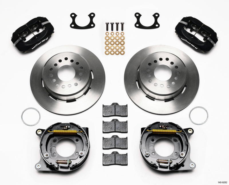 WIL Dynalite Brake Kit - Wilwood Forged Dynalite P/S Park Brake Kit Small Ford 2.50in Offset
