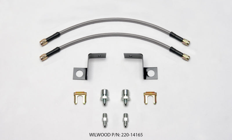 WIL Flexline Brake Hose - Wilwood Flexline Kit 14 inch -3 3/8-24 IF 1/8 NPT Straight