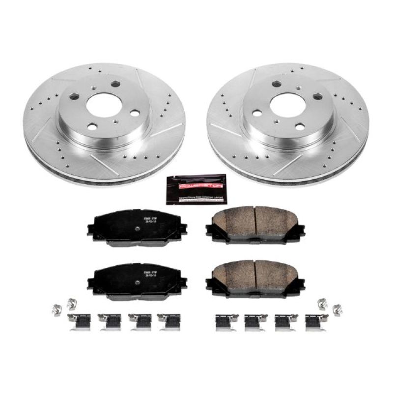 PSB Z23 Evolution Kit - Power Stop 2013 Scion iQ Front Z23 Evolution Sport Brake Kit
