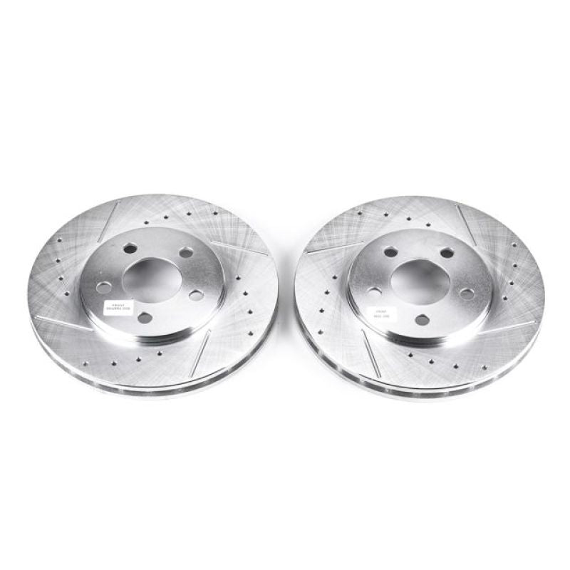 PSB Evolution Drill/Slot Rotor - Power Stop 95-00 Chrysler Cirrus Front Evolution Drilled & Slotted Rotors - Pair