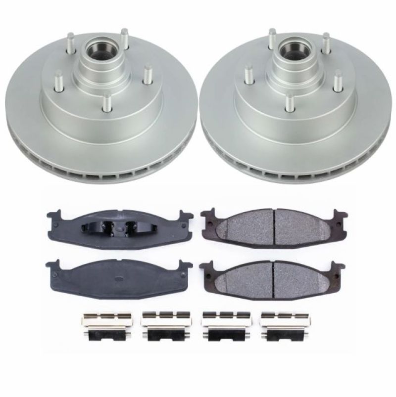 PSB Z17 Evolution Coated Kit - Power Stop 2003 Ford E-150 Front Z17 Evolution Geomet Coated Brake Kit