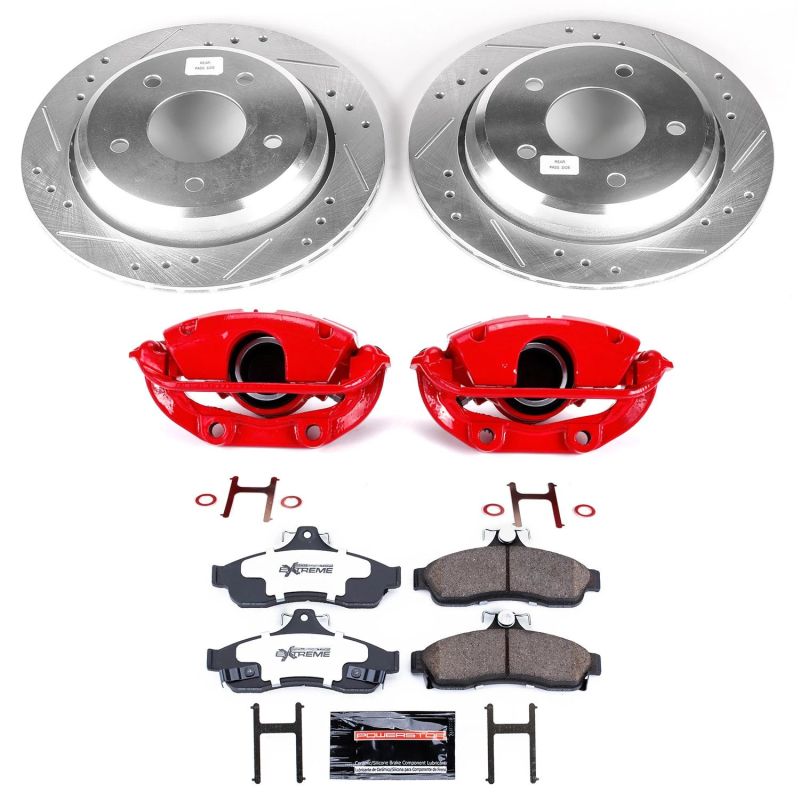 PSB Z26 Street Kit w/Cals - Power Stop 94-96 Chevrolet Caprice Rear Z26 Street Warrior Brake Kit w/Calipers