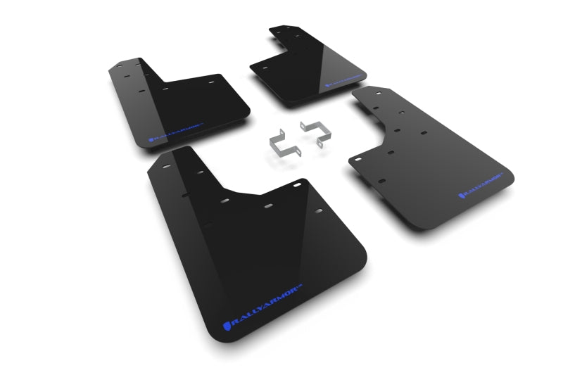 RAL UR Blk Flap/Blue Logo - Rally Armor 23-25 Ford Ranger Raptor Black UR Mud Flap Blue Logo