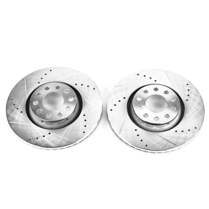 PSB Evolution Drill/Slot Rotor - Power Stop 02-06 Audi A4 Front Evolution Drilled & Slotted Rotors - Pair