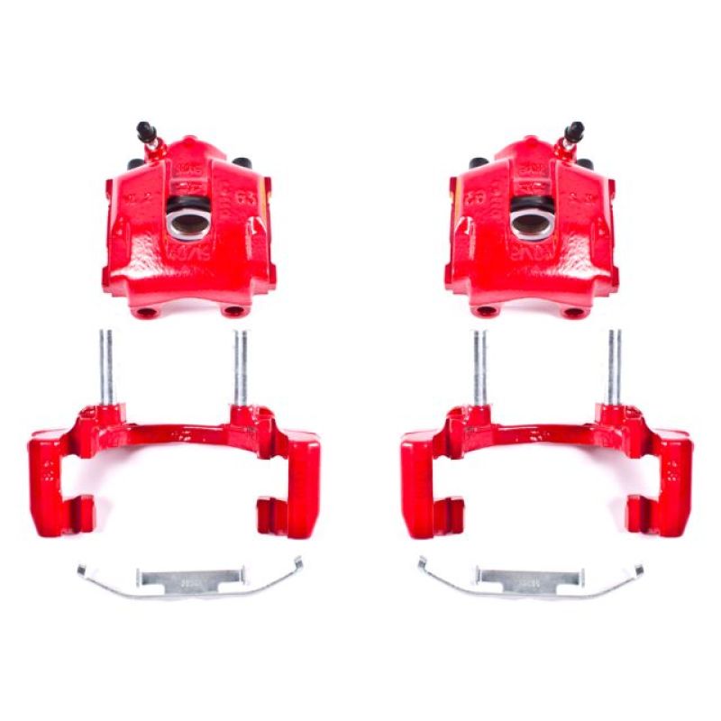 PSB Red Calipers - Power Stop 2000 BMW 323Ci Rear Red Calipers w/Brackets - Pair
