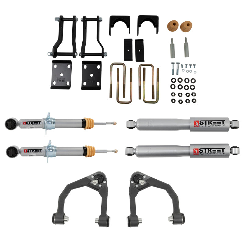 BT Lower Kit w SP Shocks - Belltech 19-21 Ford Ranger 2WD (All Cabs) Front And Rear Complete Kit w/ Street Performance Shocks